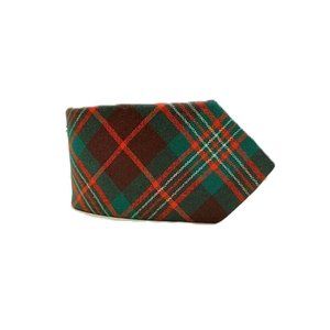 New Wool Tartan Necktie Scott Brown Ancient (Made in Scotland)